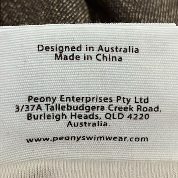 Peony gold swimsuit size 10AU / US6 ruched lined top - Picture 14 of 14